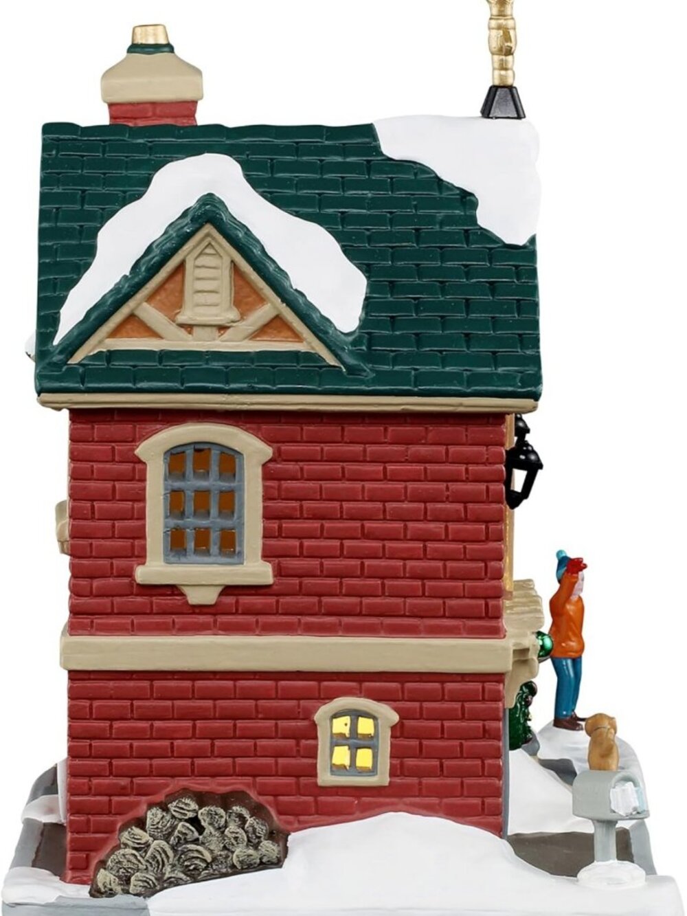 Charming Lighted Brick House Decor | Cozy Holiday Village Display, #55348